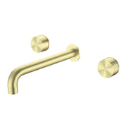 NERO KARA WALL BASIN SET 180MM BRUSHED GOLD - Ideal Bathroom CentreNR211707a180BG