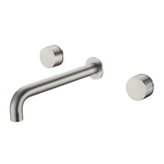 NERO KARA WALL BASIN SET 180MM BRUSHED NICKEL - Ideal Bathroom CentreNR211707a180BN