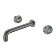 NERO KARA WALL BASIN SET 180MM GUN METAL - Ideal Bathroom CentreNR211707a180GM