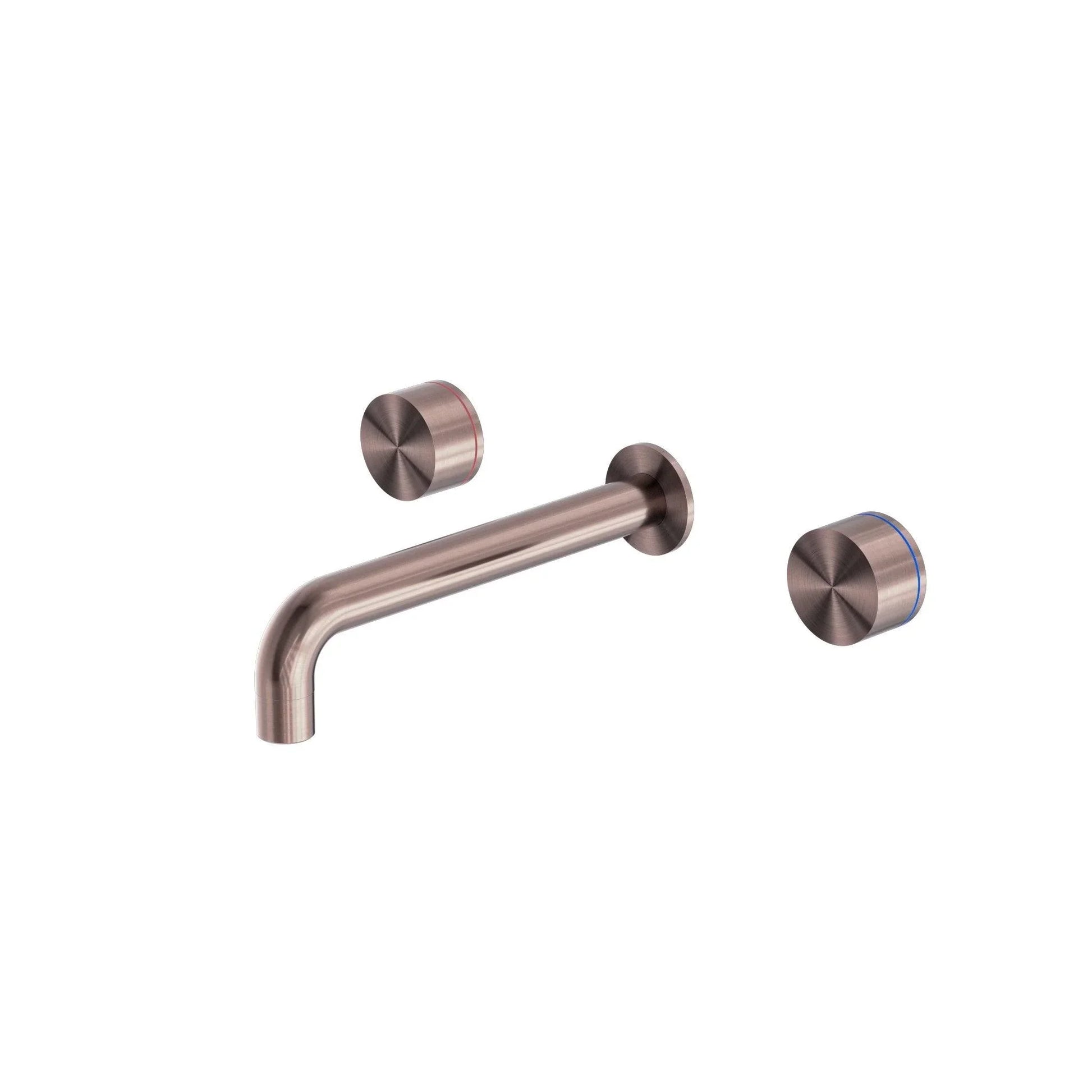 NERO KARA WALL BASIN SET 215MM BRUSHED BRONZE - Ideal Bathroom CentreNR211707a217BZ