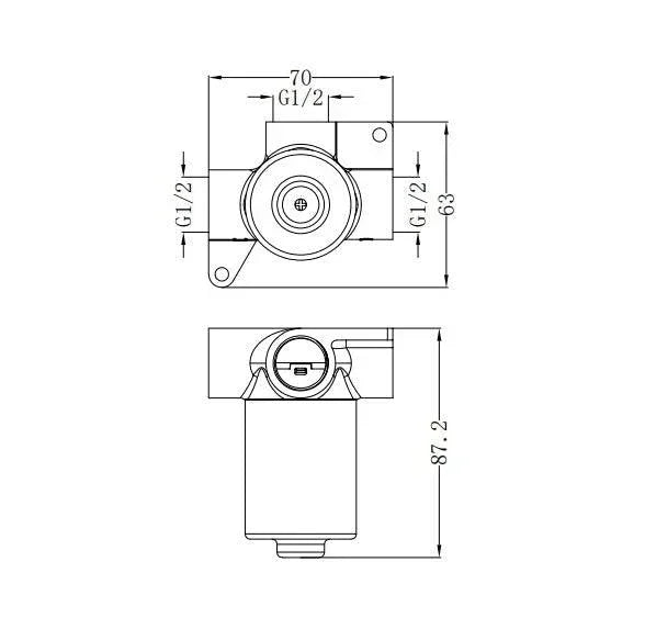 NERO KARA/OPAL PROGRESSIVE SHOWER MIXER BODY ONLY - Ideal Bathroom CentreNR29238