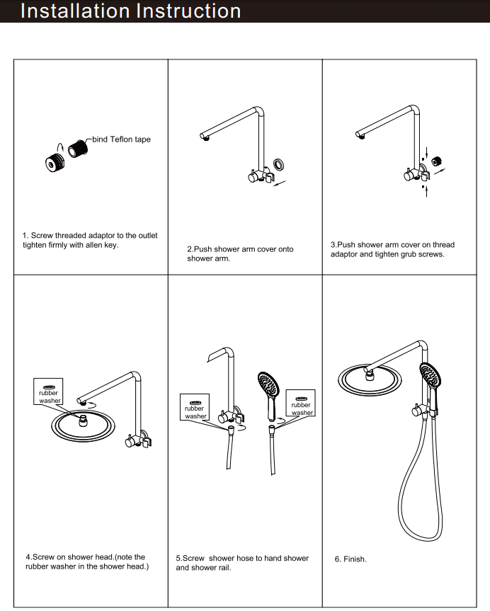 NERO MECCA 2 IN 1 TWIN SHOWER BRUSHED GOLD - Ideal Bathroom CentreNR250805bBG