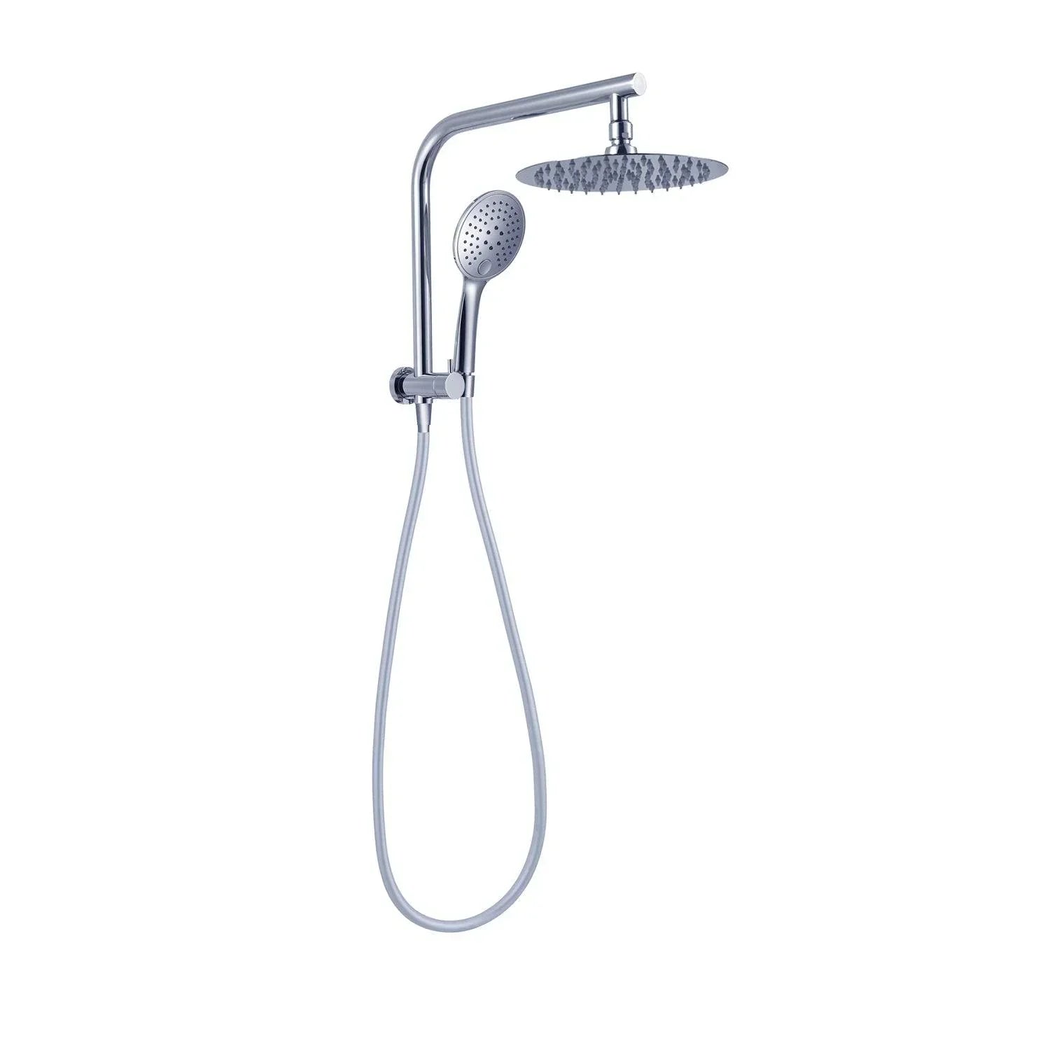 NERO MECCA 2 IN 1 TWIN SHOWER CHROME - Ideal Bathroom CentreNR250805bCH