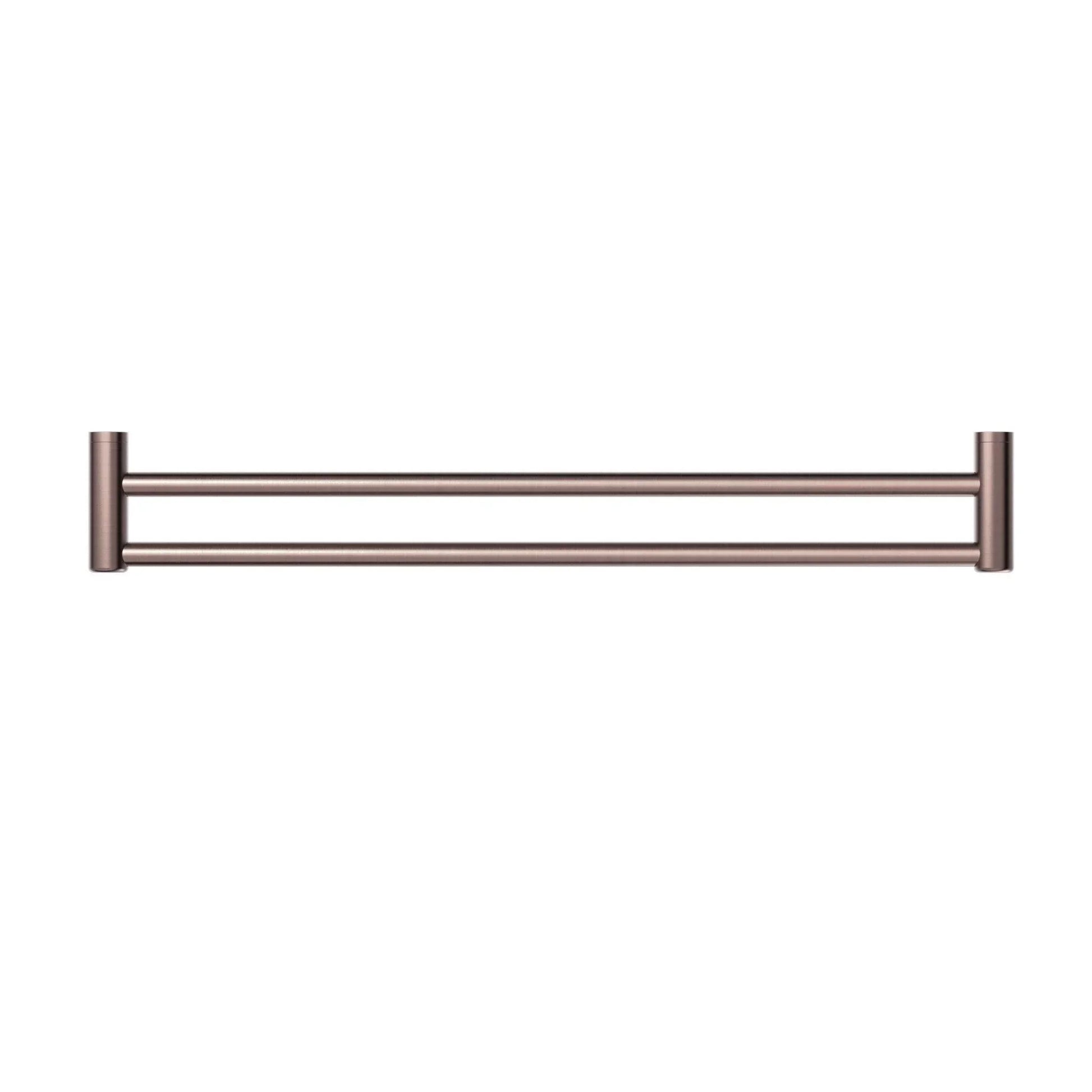 NERO MECCA CARE 25MM DOUBLE TOWEL GRAB RAIL 900MM BRUSHED BRONZE - Ideal Bathroom CentreNRCR2530DBZ