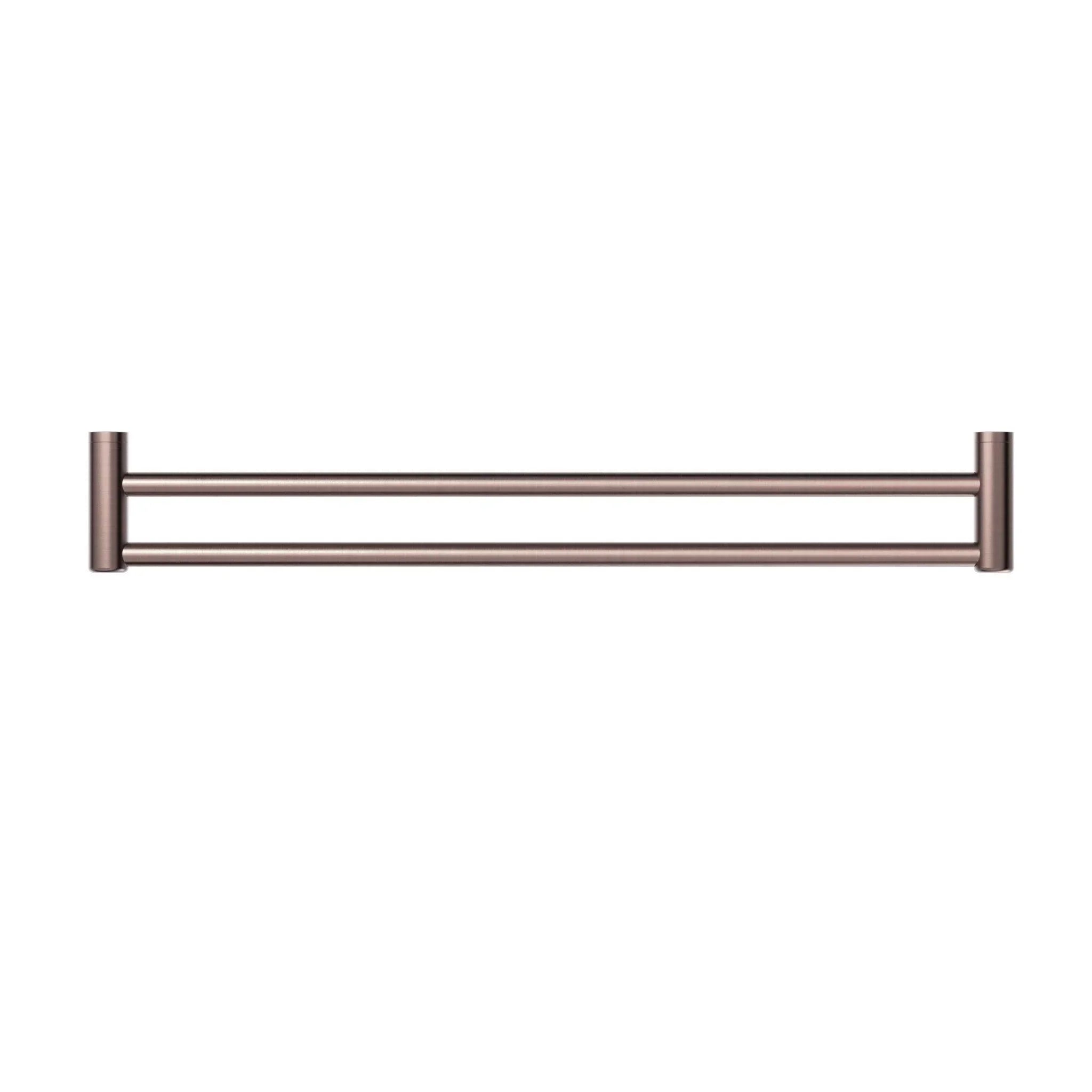 NERO MECCA CARE 25MM DOUBLE TOWEL GRAB RAIL 900MM BRUSHED BRONZE - Ideal Bathroom CentreNRCR2530DBZ