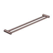 NERO MECCA CARE 25MM DOUBLE TOWEL GRAB RAIL 900MM BRUSHED BRONZE - Ideal Bathroom CentreNRCR2530DBZ