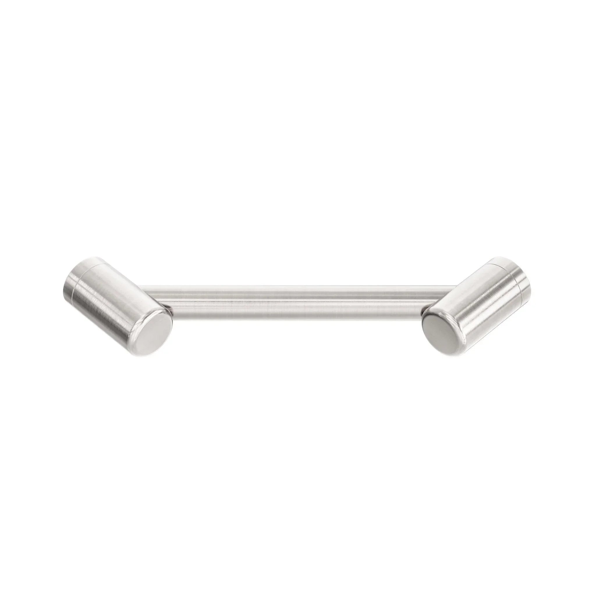 NERO MECCA CARE 25MM FOOTREST CORNER GRAB RAIL 215MM BRUSHED NICKEL - Ideal Bathroom CentreNRCR2508WBN