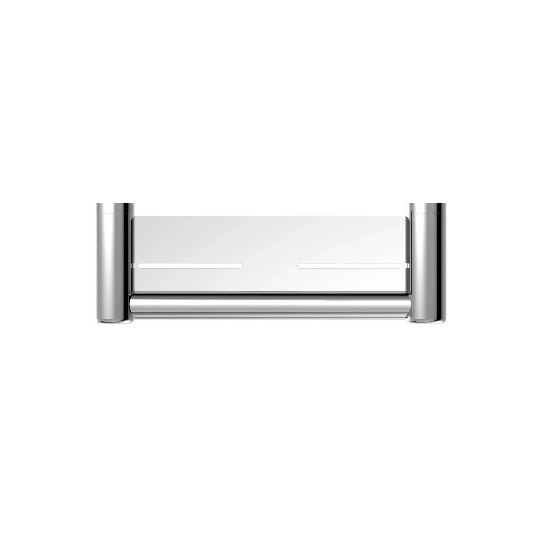 NERO MECCA CARE 25MM GRAB RAIL WITH SHELF 300MM CHROME - Ideal Bathroom CentreNRCR2512CCH