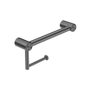 NERO MECCA CARE 25MM TOILET ROLL RAIL 300MM GUN METAL - Ideal Bathroom CentreNRCR2512AGM