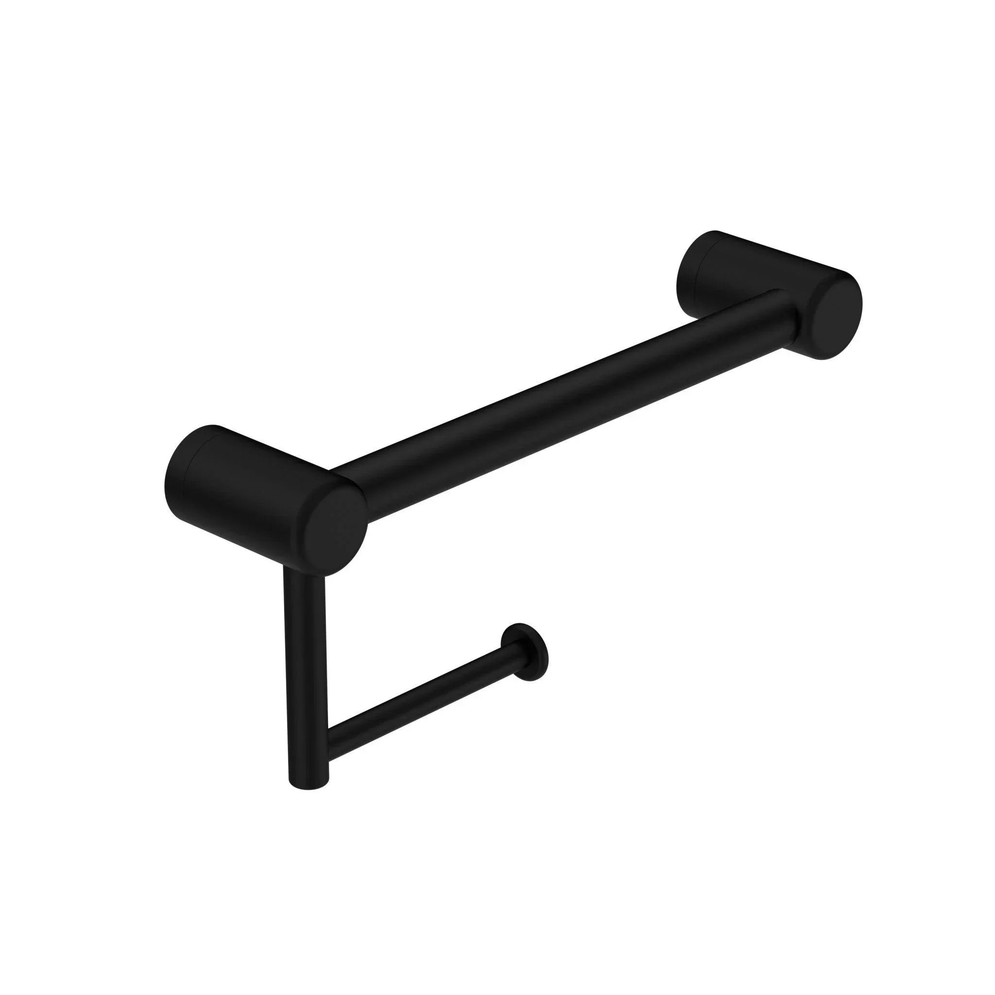 NERO MECCA CARE 25MM TOILET ROLL RAIL 300MM MATTE BLACK - Ideal Bathroom CentreNRCR2512AMB