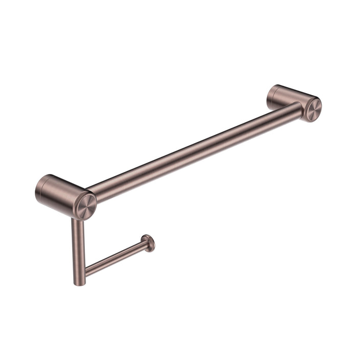 NERO MECCA CARE 25MM TOILET ROLL RAIL 450MM BRUSHED BRONZE - Ideal Bathroom CentreNRCR2518ABZ