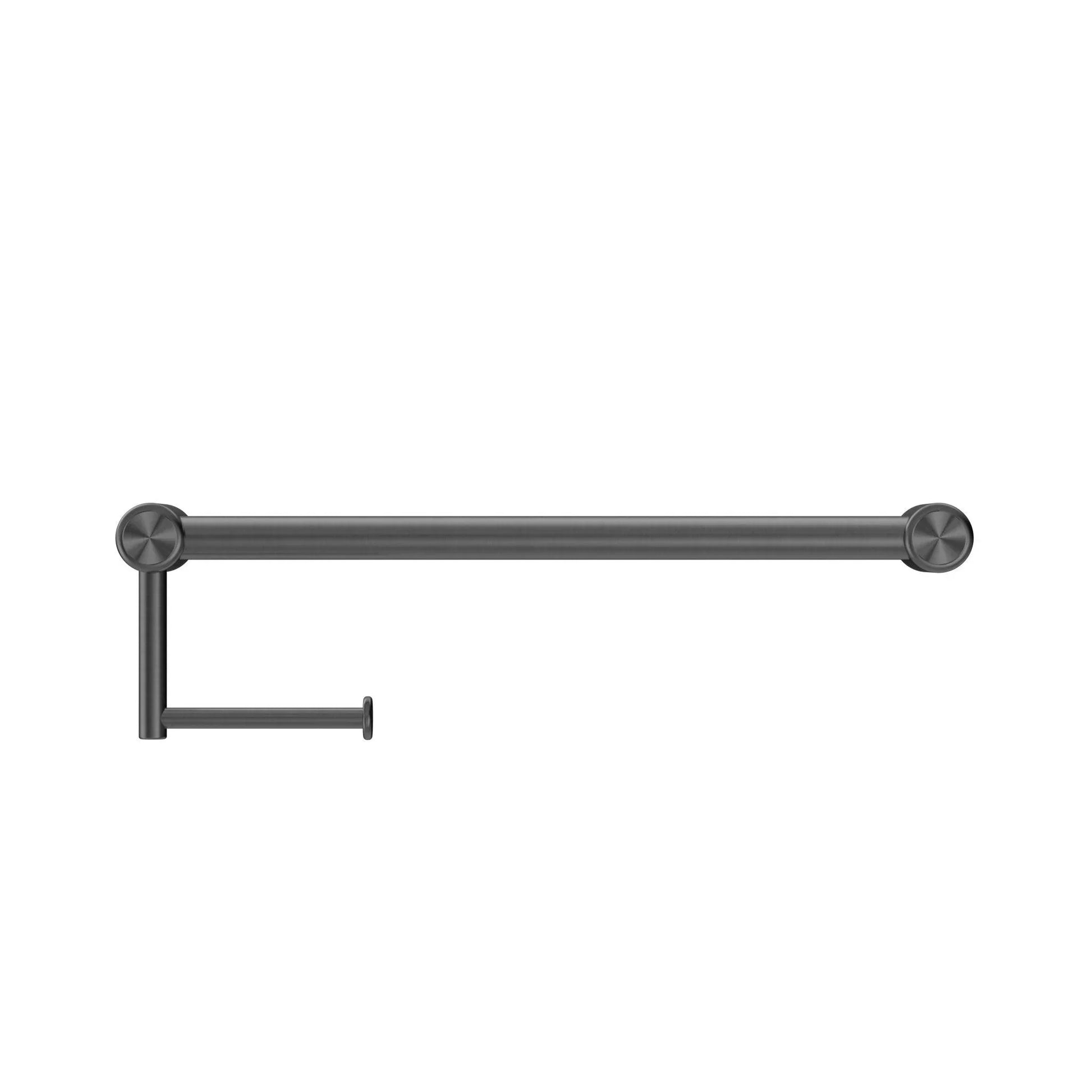 NERO MECCA CARE 25MM TOILET ROLL RAIL 450MM GUN METAL - Ideal Bathroom CentreNRCR2518AGM
