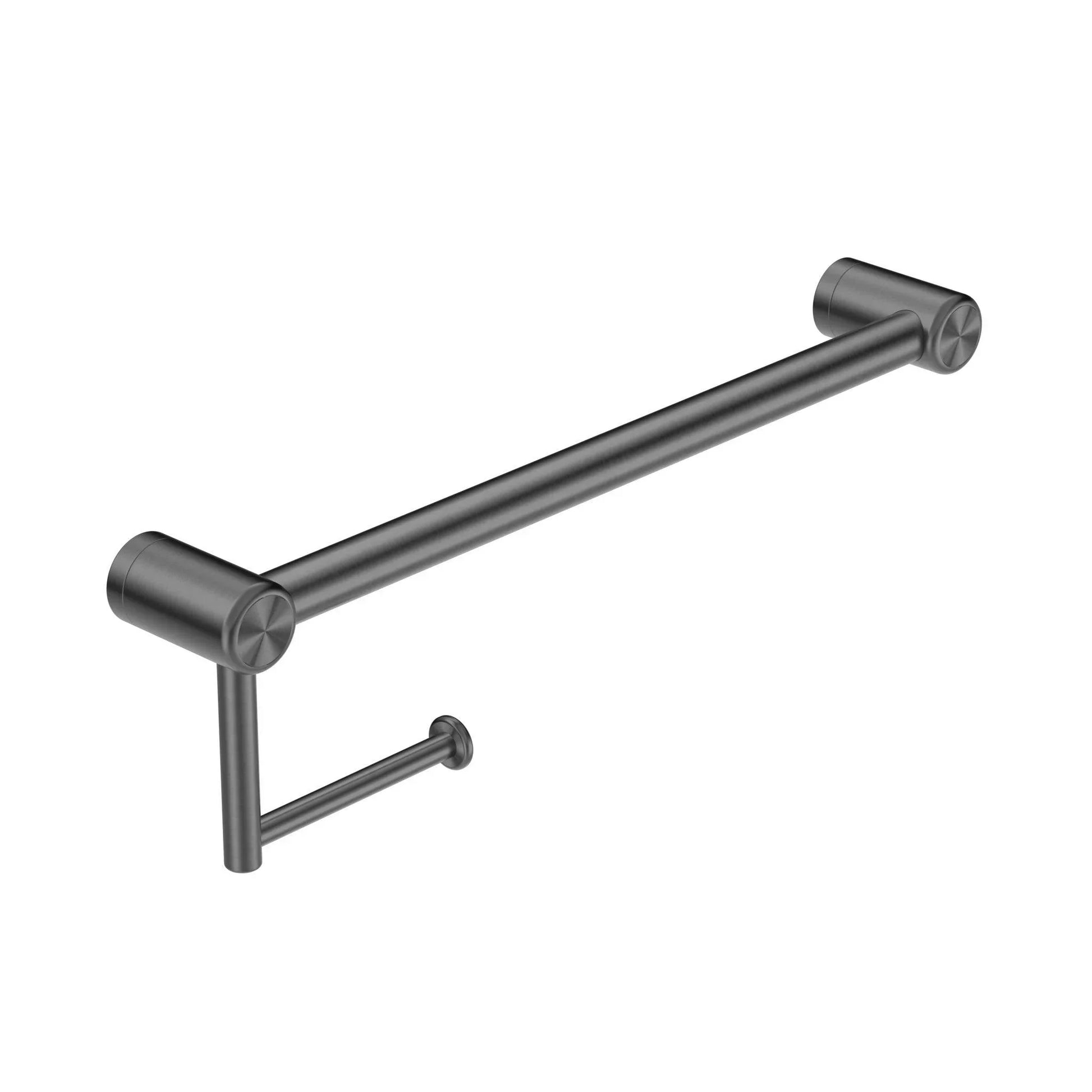 NERO MECCA CARE 25MM TOILET ROLL RAIL 450MM GUN METAL - Ideal Bathroom CentreNRCR2518AGM
