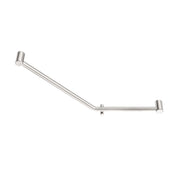 NERO MECCA CARE 32MM AMBULANT 45 DEGREE BENT TUBE GRAB RAIL 450X650MM BRUSHED NICKEL - Ideal Bathroom CentreNRCR3245DBN