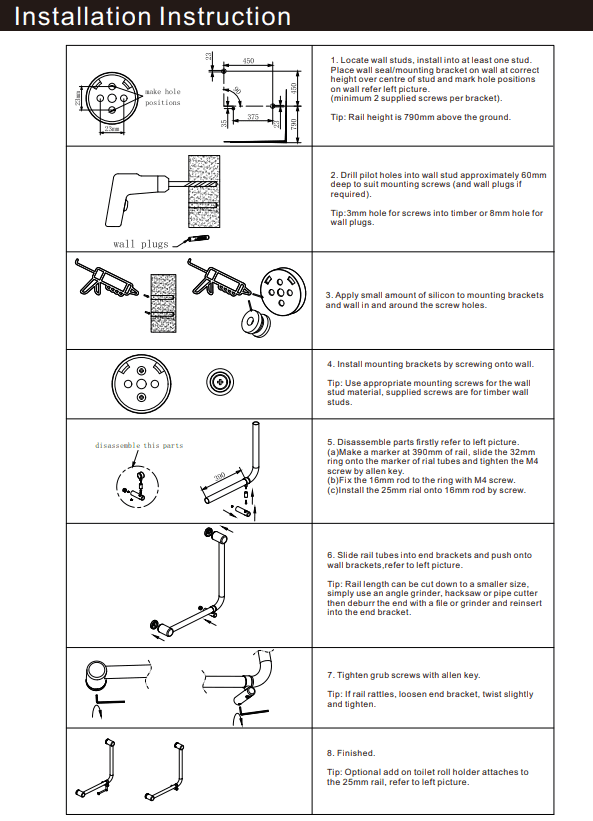 NERO MECCA CARE 32MM AMBULANT 90DEGREE BENT TUBE GRAB RAIL 450X450MM BRUSHED BRONZE - Ideal Bathroom CentreNRCR3290DBZ