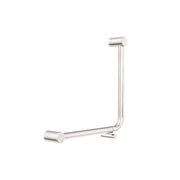 NERO MECCA CARE 32MM AMBULANT 90DEGREE BENT TUBE GRAB RAIL 450X450MM BRUSHED NICKEL - Ideal Bathroom CentreNRCR3290DBN