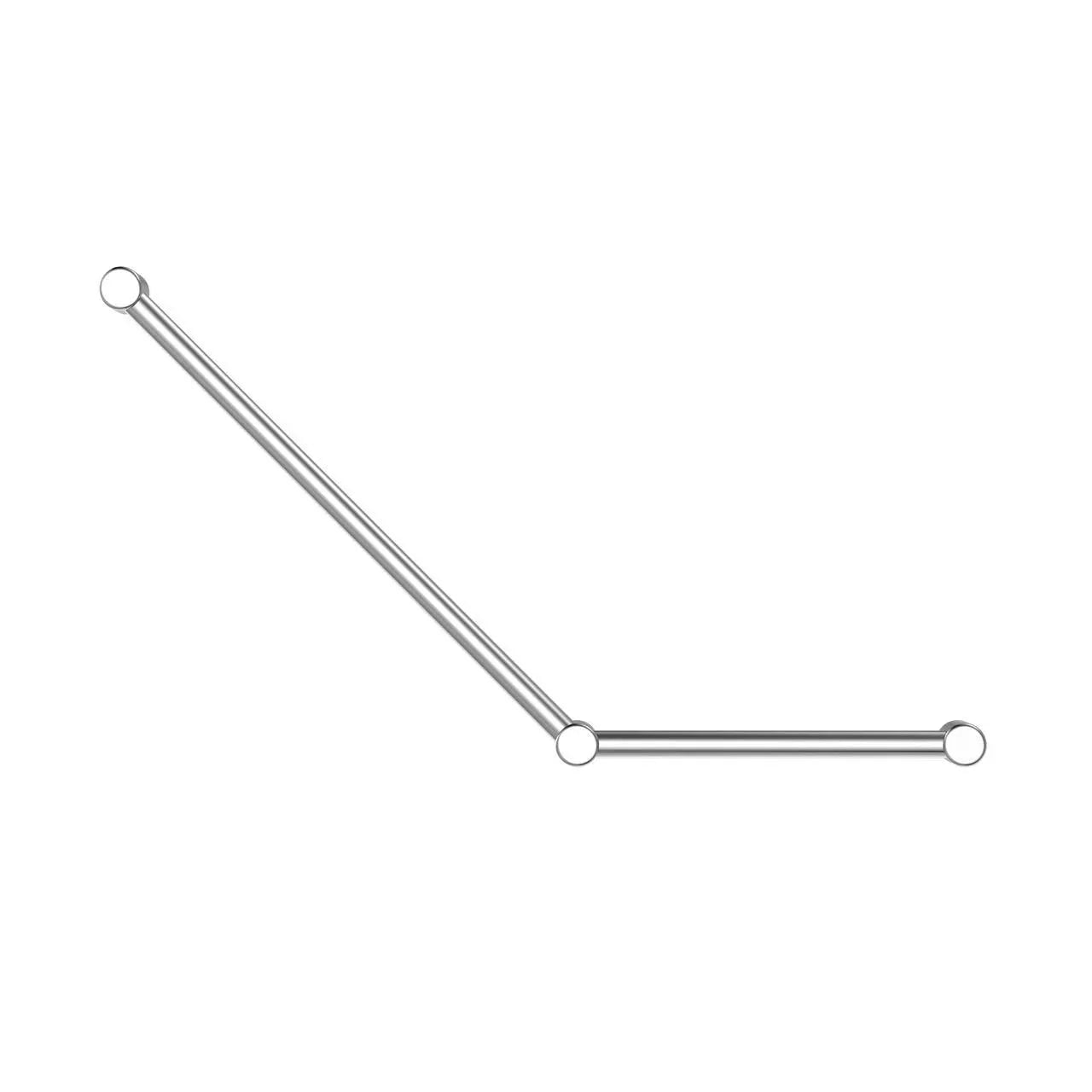 NERO MECCA CARE 32MM AMBULANT TOILET GRAB RAIL 45 DEGREE 750x450MM CHROME - Ideal Bathroom CentreNRCR3245ACH