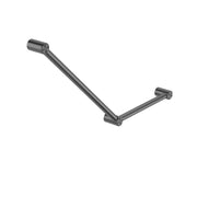 NERO MECCA CARE 32MM AMBULANT TOILET GRAB RAIL 45 DEGREE 750x450MM GUN METAL - Ideal Bathroom CentreNRCR3245AGM