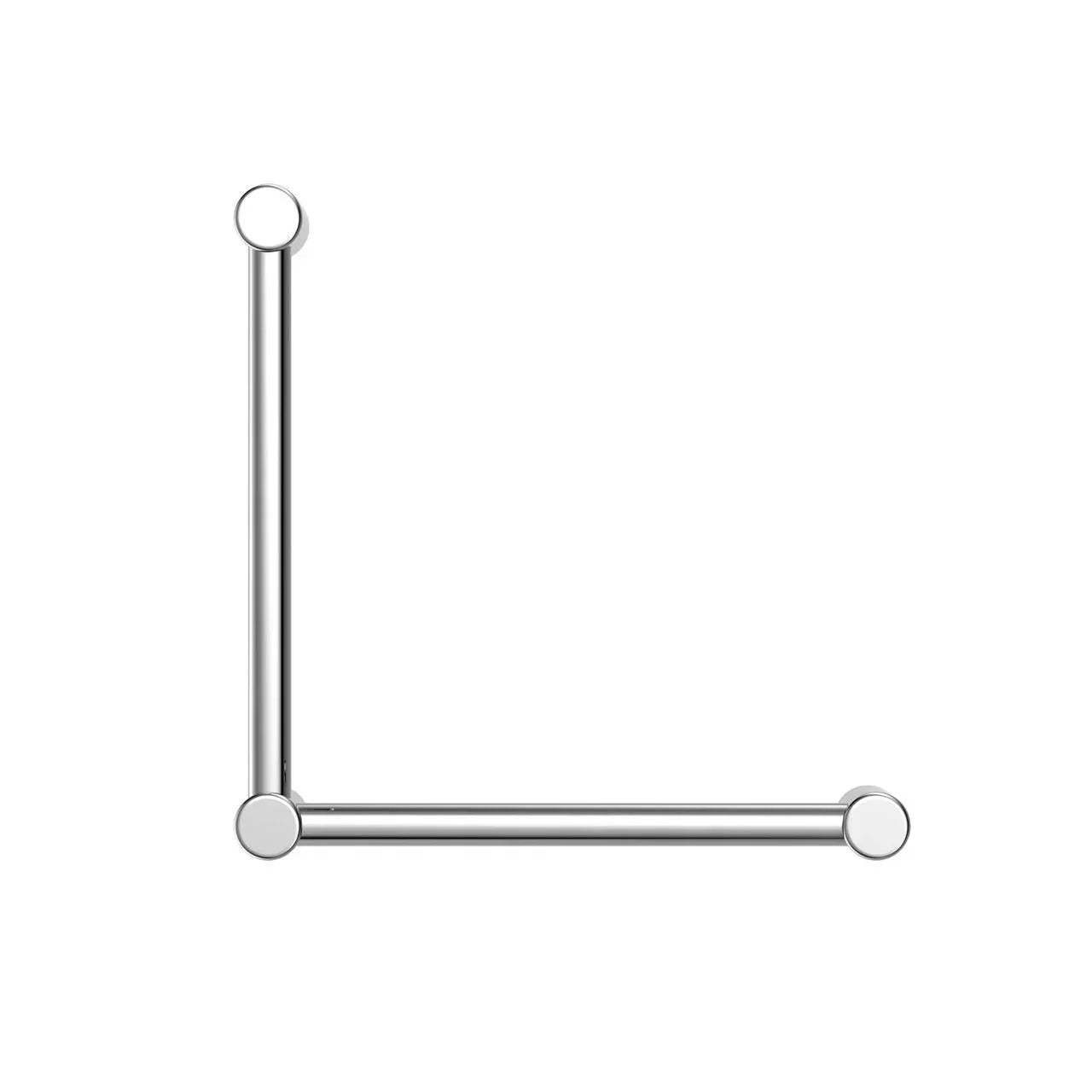 NERO MECCA CARE 32MM AMBULANT TOILET GRAB RAIL 90 DEGREE 450x450MM CHROME - Ideal Bathroom CentreNRCR3290ACH
