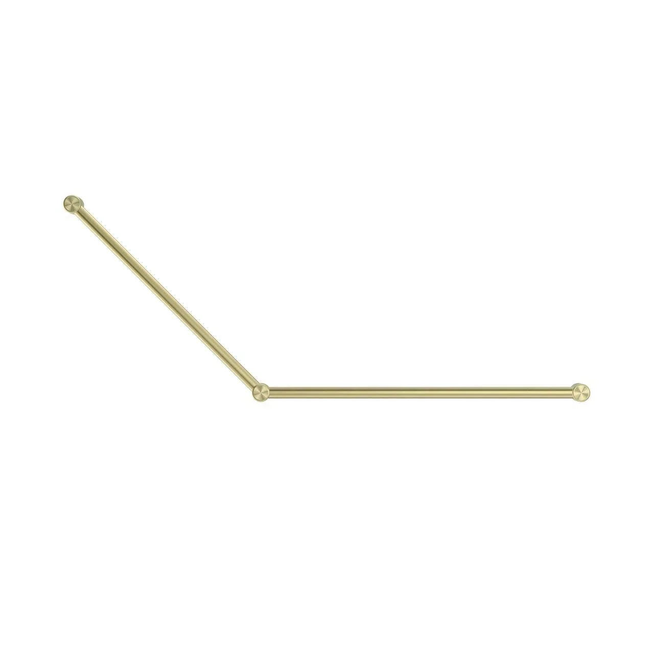 NERO MECCA CARE 32MM DDA GRAB RAIL SET 45 DEGREE 750X900MM BRUSHED GOLD - Ideal Bathroom CentreNRCR3245BG