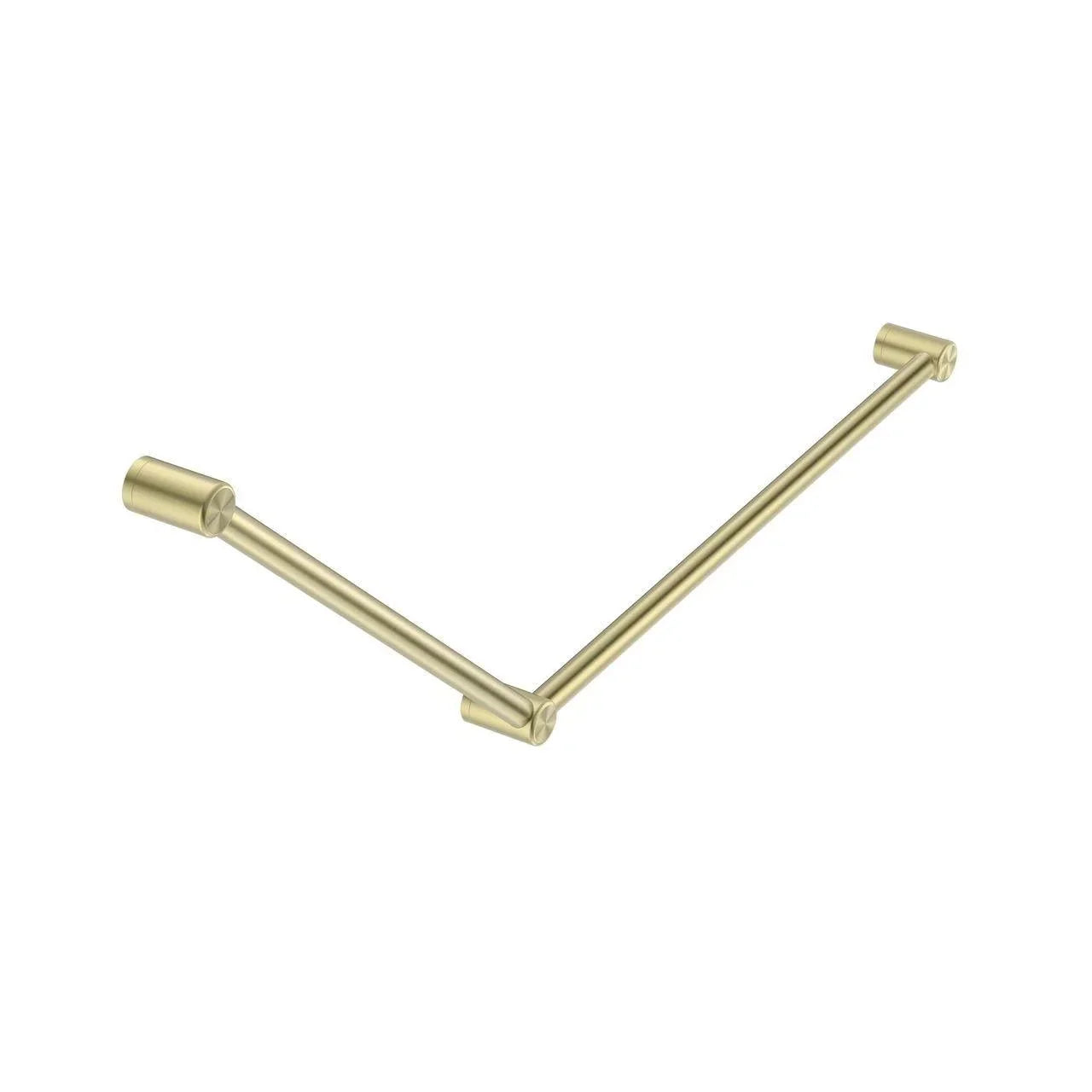 NERO MECCA CARE 32MM DDA GRAB RAIL SET 45 DEGREE 750X900MM BRUSHED GOLD - Ideal Bathroom CentreNRCR3245BG