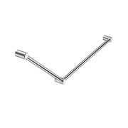 NERO MECCA CARE 32MM DDA GRAB RAIL SET 45 DEGREE 750X900MM CHROME - Ideal Bathroom CentreNRCR3245CH