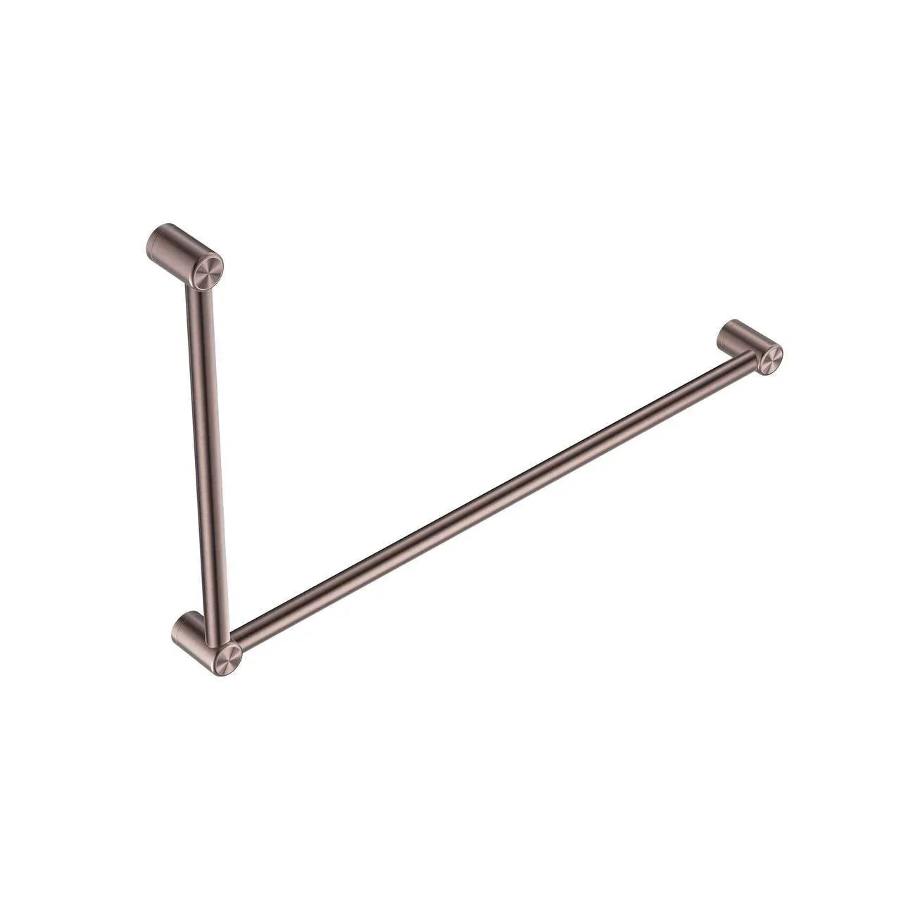 NERO MECCA CARE 32MM DDA GRAB RAIL SET 90 DEGREE 600X1000MM BRUSHED BRONZE - Ideal Bathroom CentreNRCR3290BZ