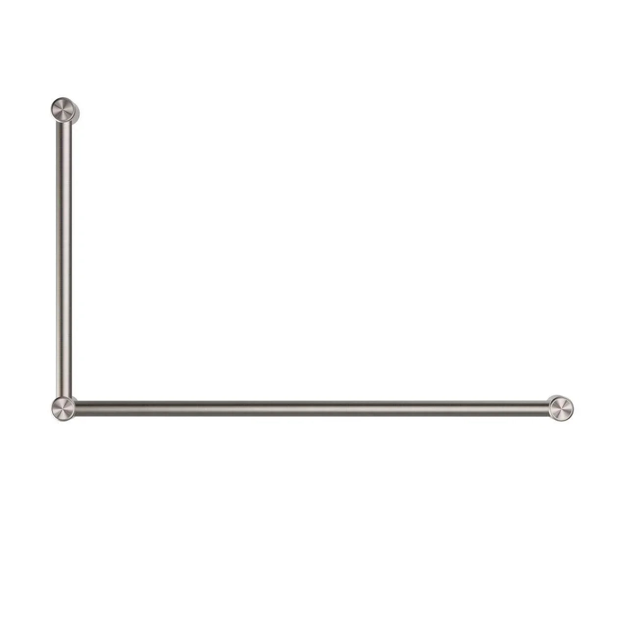 NERO MECCA CARE 32MM DDA GRAB RAIL SET 90 DEGREE 600X1000MM BRUSHED NICKEL - Ideal Bathroom CentreNRCR3290BN