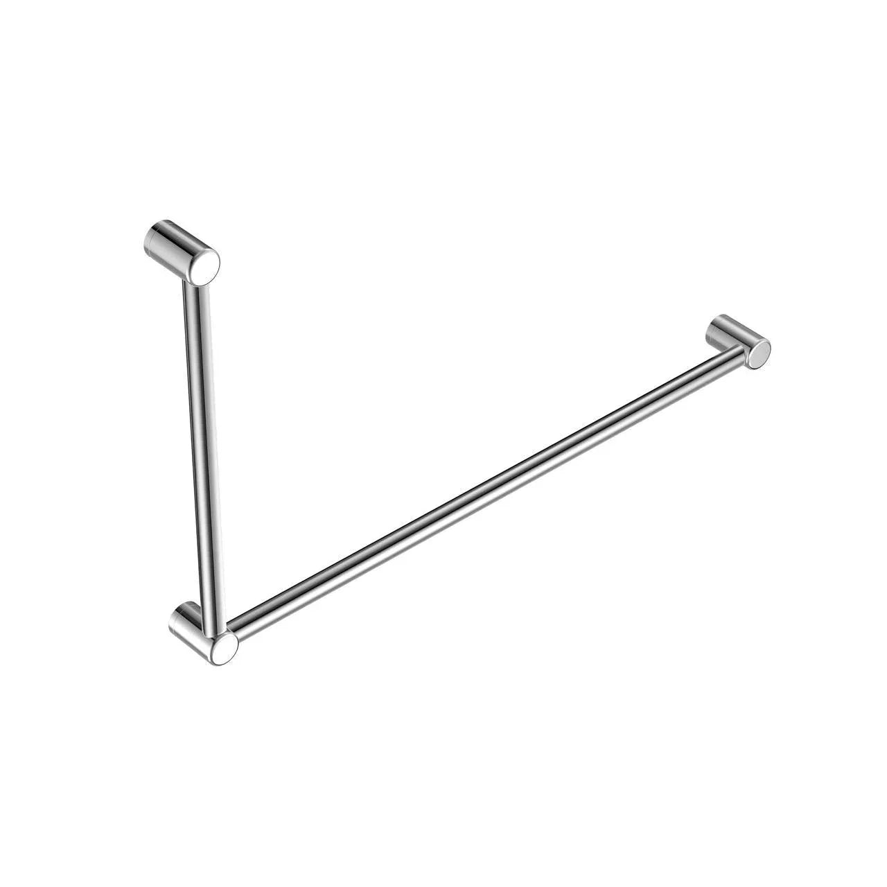 NERO MECCA CARE 32MM DDA GRAB RAIL SET 90 DEGREE 600X1000MM CHROME - Ideal Bathroom CentreNRCR3290CH