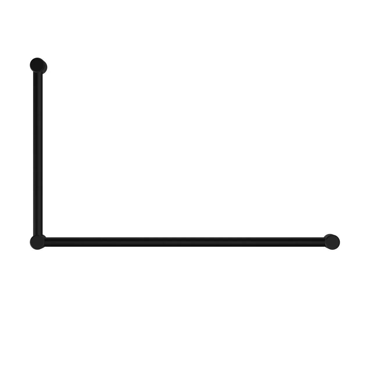 NERO MECCA CARE 32MM DDA GRAB RAIL SET 90 DEGREE 600X1000MM MATTE BLACK - Ideal Bathroom CentreNRCR3290MB