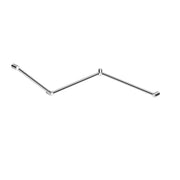 NERO MECCA CARE 32MM DDA TOILET GRAB RAIL SET 45 DEGREE CONTINUOUS 750X965X1025MM CHROME - Ideal Bathroom CentreNRCR3245CCH