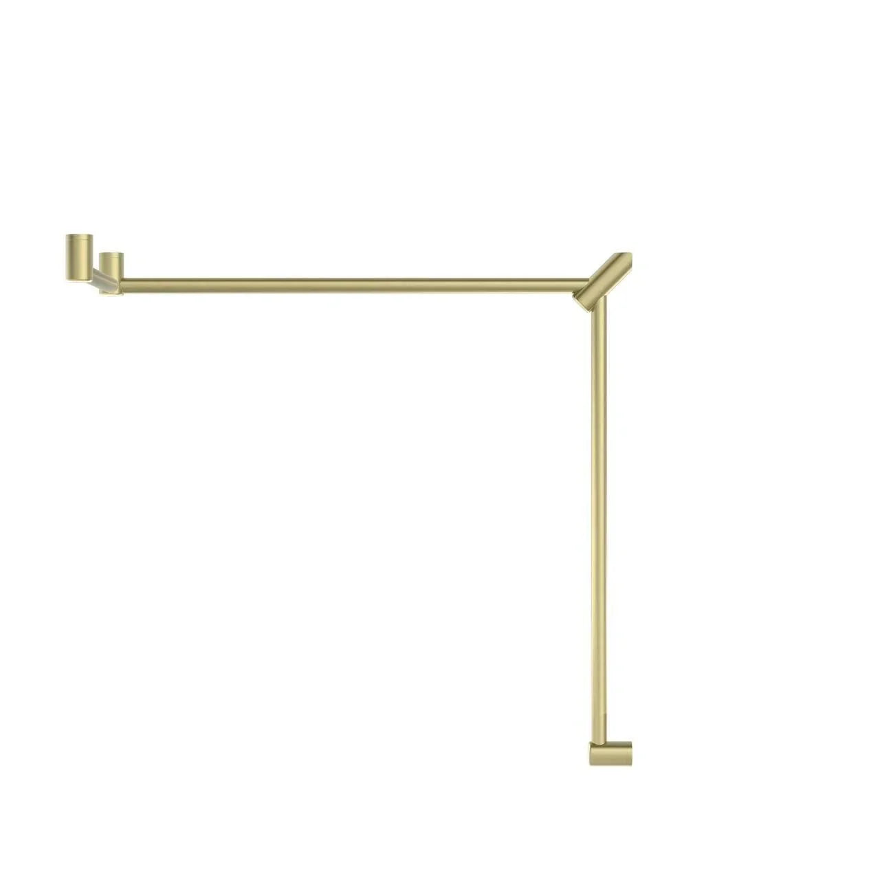 NERO MECCA CARE 32MM DDA TOILET GRAB RAIL SET 90 DEGREE CONTINUOUS 600X1065X1025MM BRUSHED GOLD - Ideal Bathroom CentreNRCR3290cBG