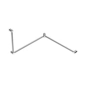 NERO MECCA CARE 32MM DDA TOILET GRAB RAIL SET 90 DEGREE CONTINUOUS 600X1065X1025MM CHROME - Ideal Bathroom CentreNRCR3290cCH