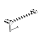 NERO MECCA CARE 32MM GRAB RAIL WITH TOILET ROLL HOLDER 450MM CHROME - Ideal Bathroom CentreNRCR3218ACH