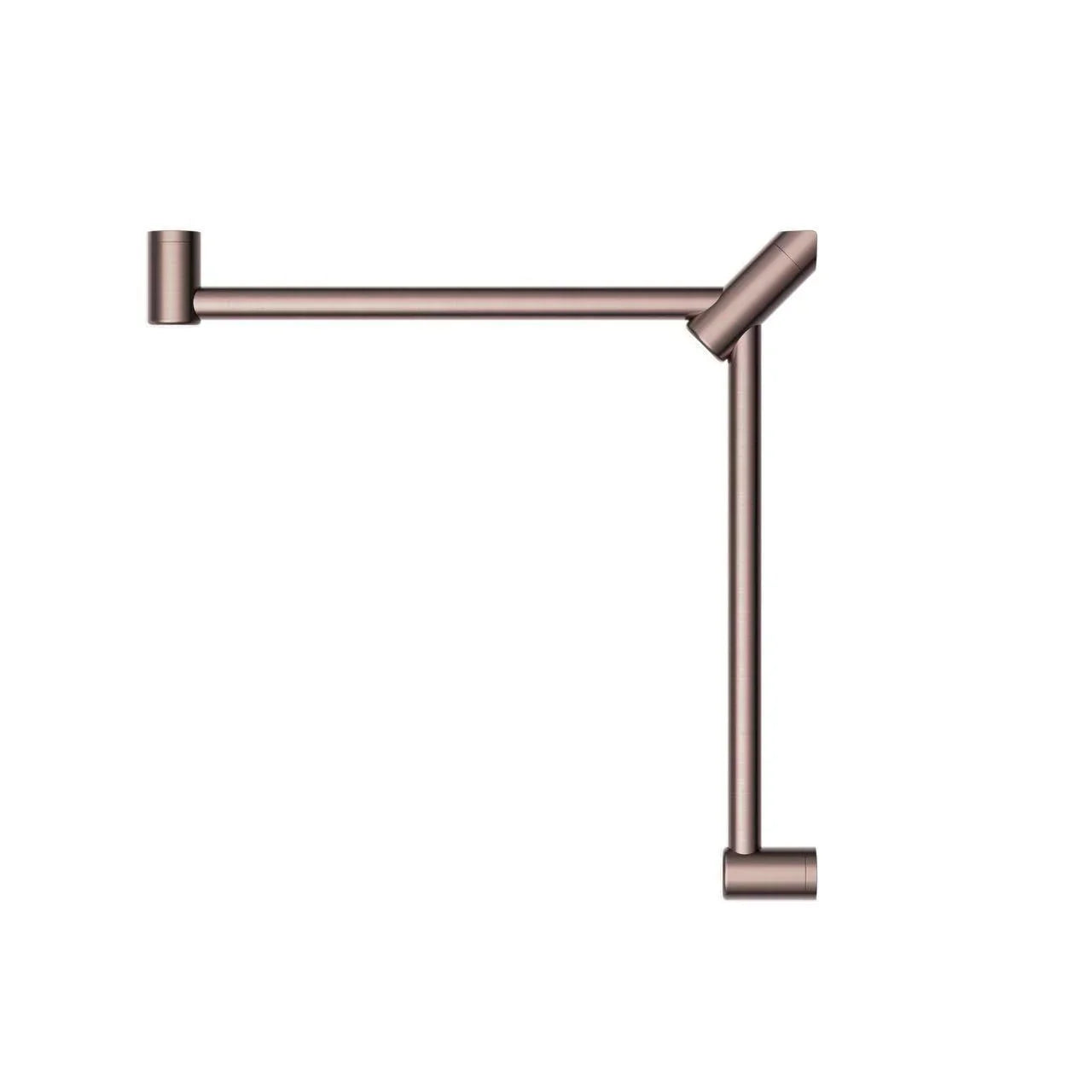NERO MECCA CARE 32MM WRAP AROUND CORNER GRAB RAIL 600X600MM BRUSHED BRONZE - Ideal Bathroom CentreNRCR3290WBZ