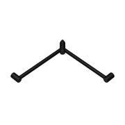 NERO MECCA CARE 32MM WRAP AROUND CORNER GRAB RAIL 600X600MM MATTE BLACK - Ideal Bathroom CentreNRCR3290WMB