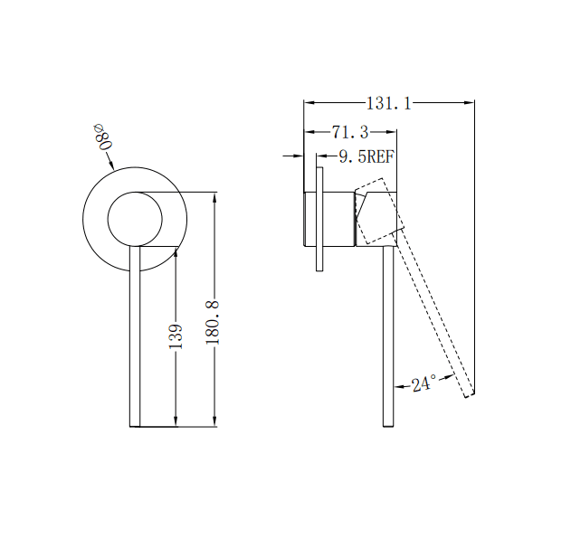 NERO MECCA CARE SHOWER MIXER GUN METAL - Ideal Bathroom CentreNR221911XGM
