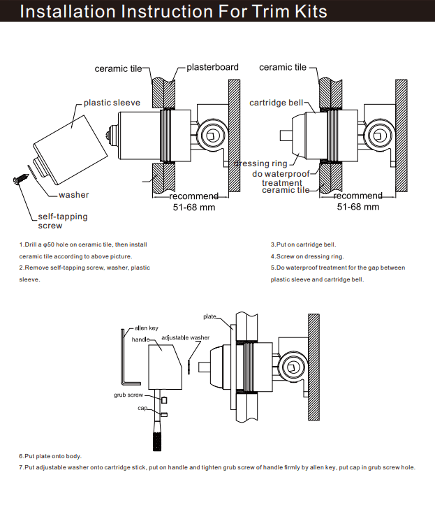 NERO MECCA CARE SHOWER MIXER TRIM KITS ONLY CHROME - Ideal Bathroom CentreNR221911XTCH