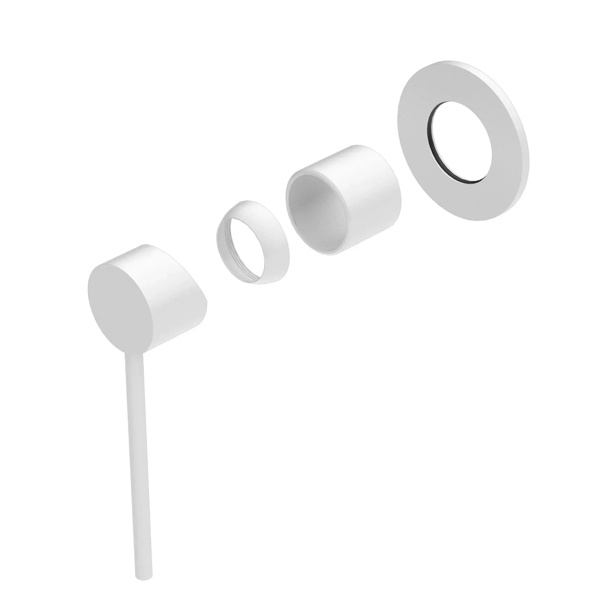 NERO MECCA CARE SHOWER MIXER TRIM KITS ONLY MATTE WHITE - Ideal Bathroom CentreNR221911XTMW