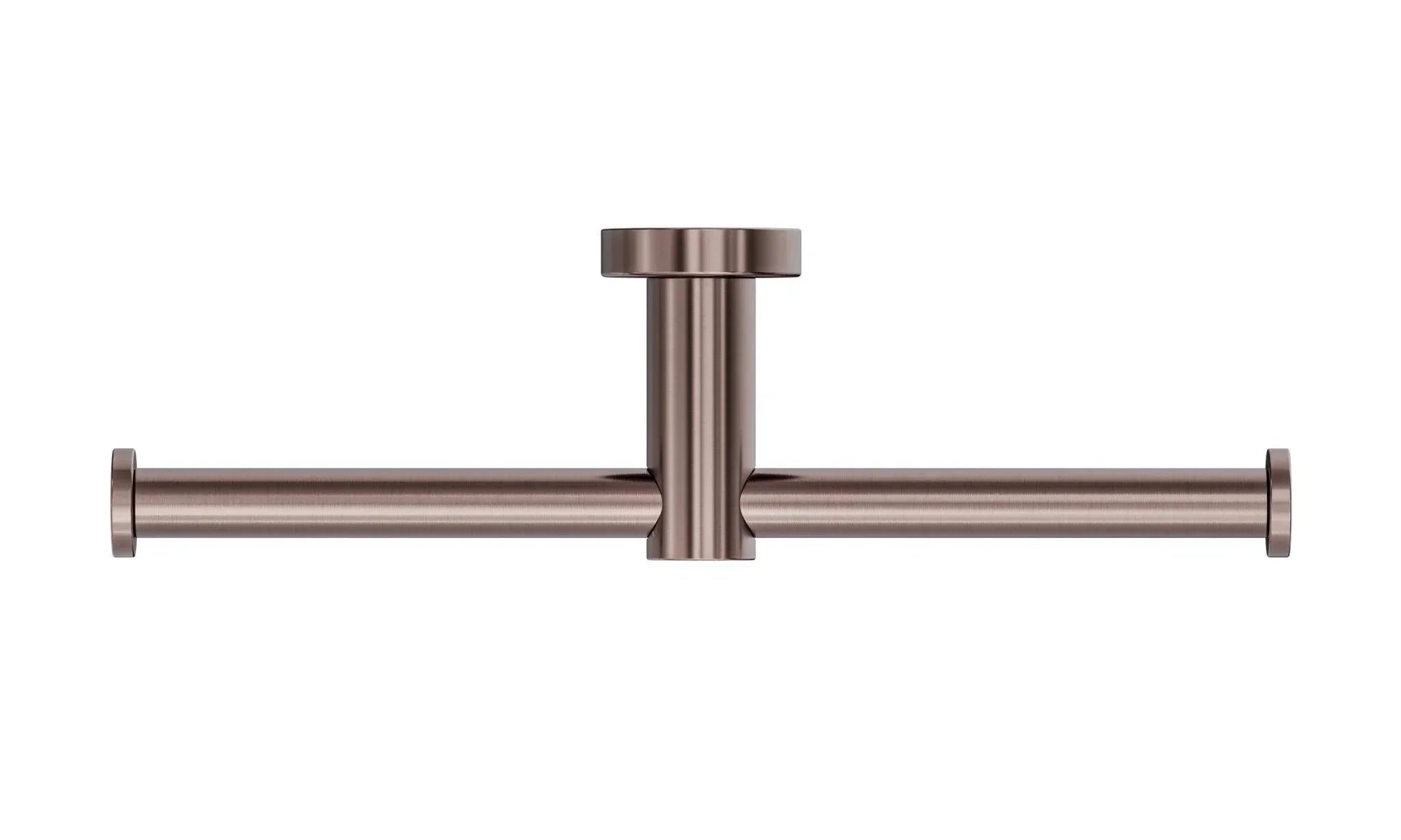 NERO MECCA DOUBLE TOILET ROLL HOLDER BRUSHED BRONZE - Ideal Bathroom CentreNR1986dBZ