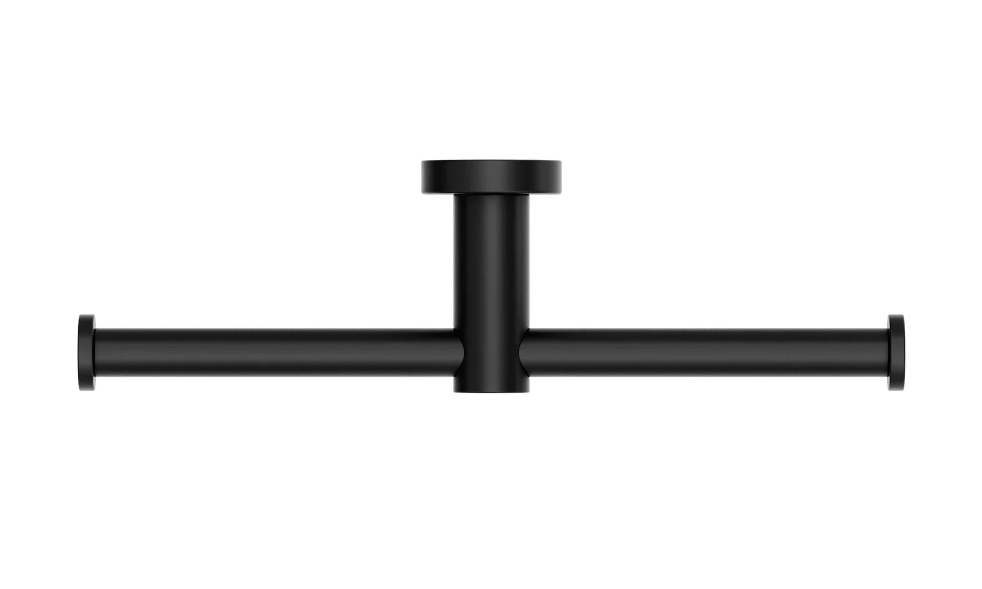 NERO MECCA DOUBLE TOILET ROLL HOLDER MATTE BLACK - Ideal Bathroom CentreNR1986dMB