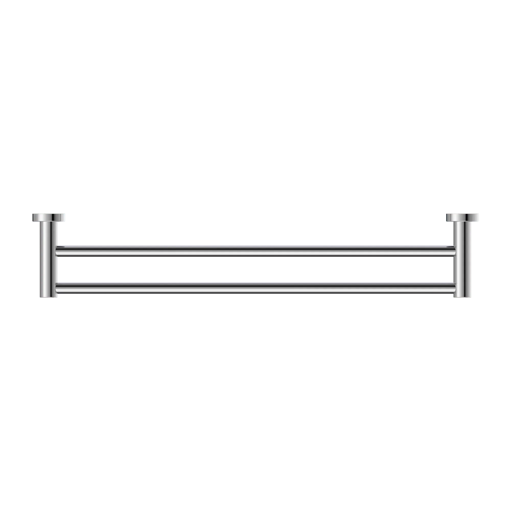 NERO MECCA DOUBLE TOWEL RAIL 600MM CHROME - Ideal Bathroom CentreNR1924dCH