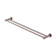 NERO MECCA DOUBLE TOWEL RAIL 800MM BRUSHED BRONZE - Ideal Bathroom CentreNR1930dBZ