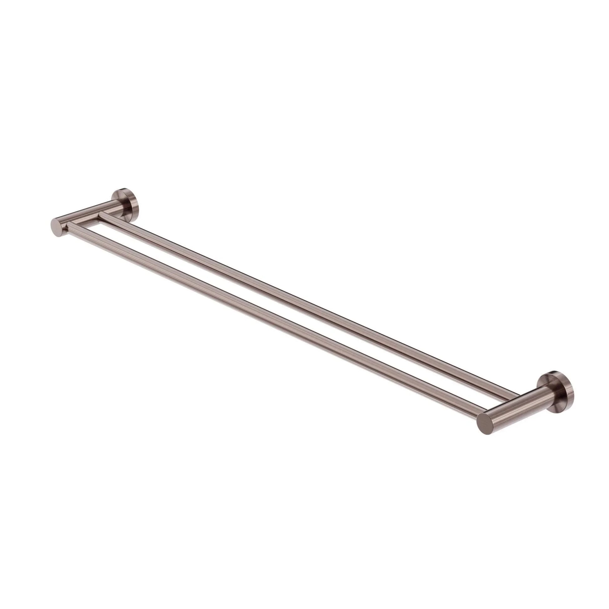 NERO MECCA DOUBLE TOWEL RAIL 800MM BRUSHED BRONZE - Ideal Bathroom CentreNR1930dBZ