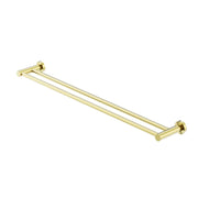 NERO MECCA DOUBLE TOWEL RAIL 800MM BRUSHED GOLD - Ideal Bathroom CentreNR1930dBG