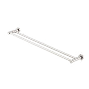 NERO MECCA DOUBLE TOWEL RAIL 800MM BRUSHED NICKEL - Ideal Bathroom CentreNR1930dBN