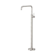NERO MECCA FREESTANDING BATH MIXER SQUARE SHAPE BRUSHED NICKEL - Ideal Bathroom CentreNR221903bBN