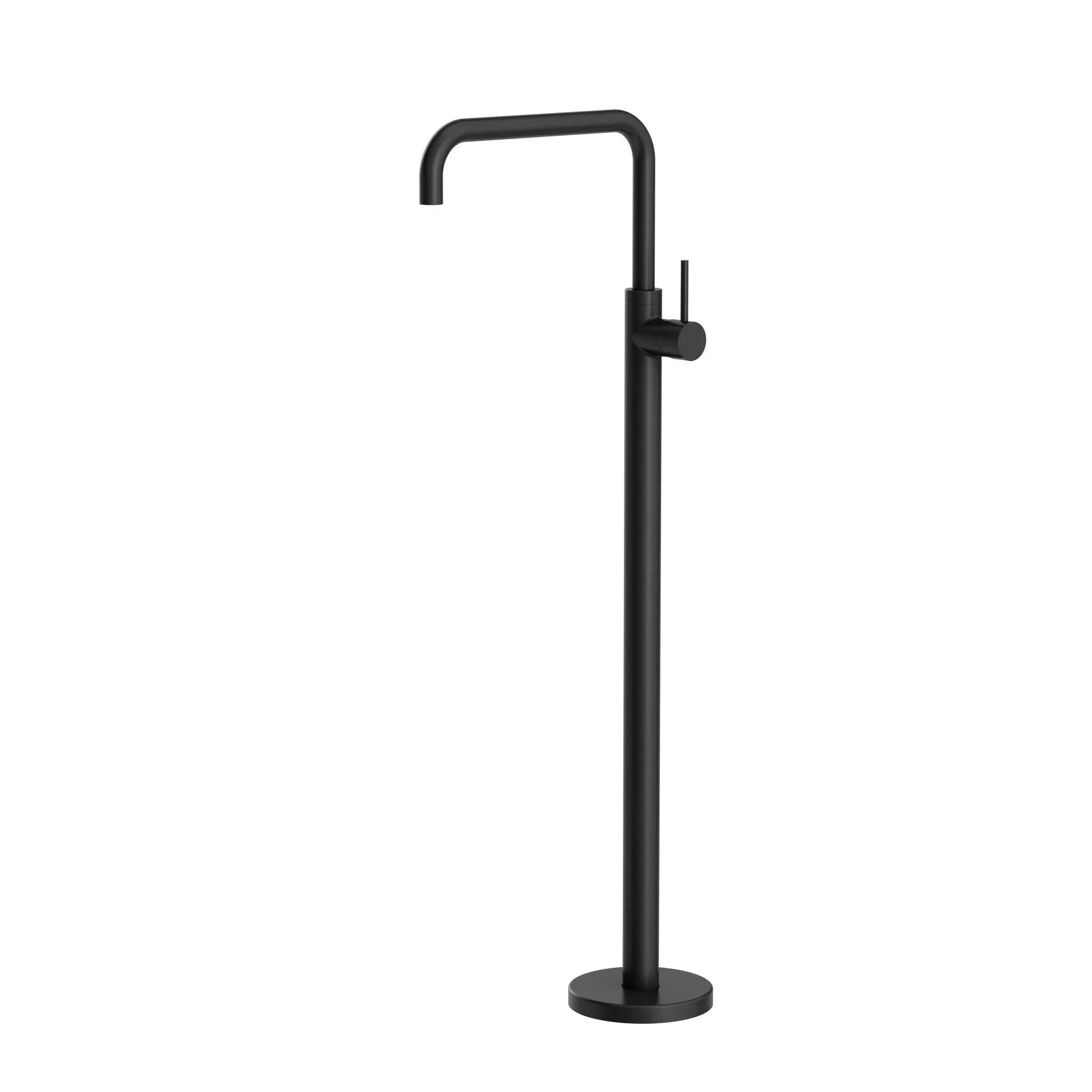 NERO MECCA FREESTANDING BATH MIXER SQUARE SHAPE MATTE BLACK - Ideal Bathroom CentreNR221903bMB