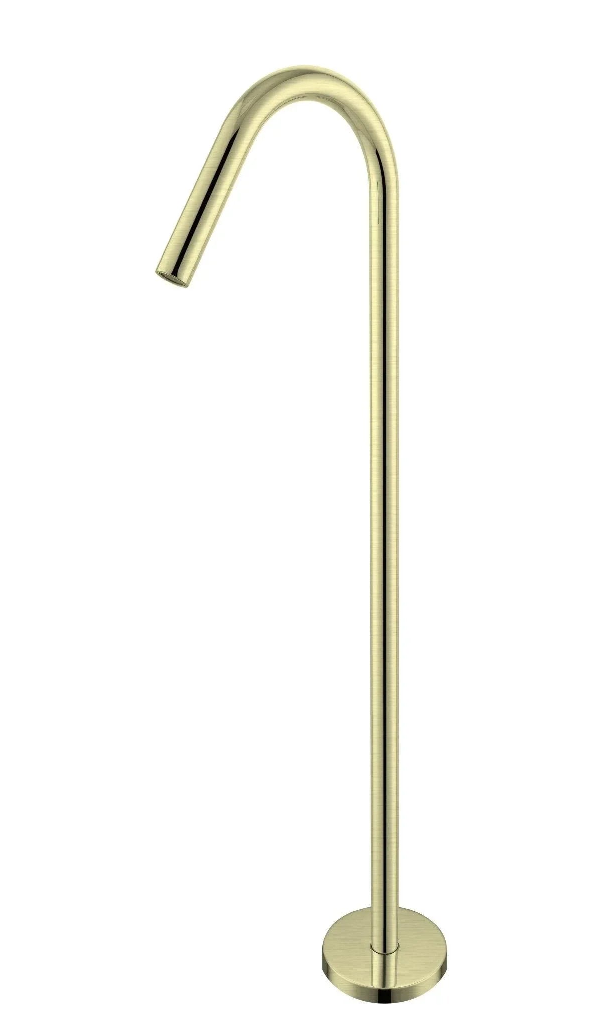 NERO MECCA FREESTANDING BATH SPOUT ONLY BRUSHED GOLD - Ideal Bathroom CentreNR221903aBG