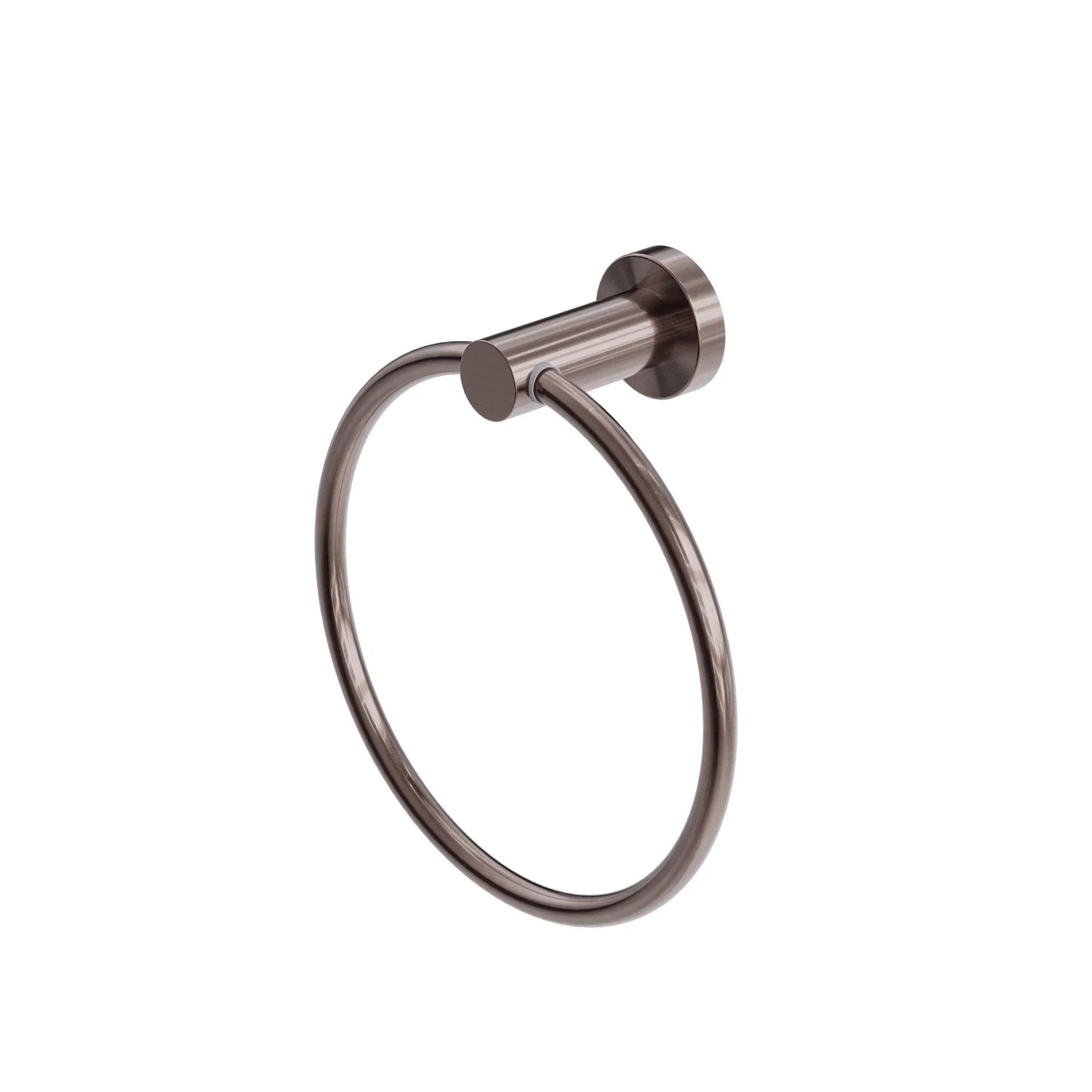 NERO MECCA HAND TOWEL RING BRUSHED BRONZE - Ideal Bathroom CentreNR1980BZ